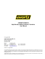 Preview for 1 page of evertz 570NAT-HW-X19 User Manual