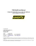 Предварительный просмотр 1 страницы evertz 7700ACO-HD User Manual