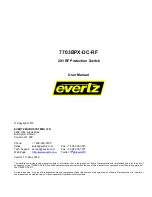 evertz 7703BPX-DC-RF User Manual preview