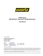 evertz 7780MD Series User Manual preview