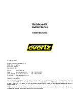 Preview for 1 page of evertz 7800R4x4-FR Series User Manual