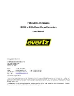 Preview for 1 page of evertz 7814UDX-4K Series User Manual