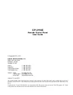 evertz CP-2116E User Manual предпросмотр