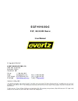 Preview for 1 page of evertz EQT-1616-3G-C User Manual