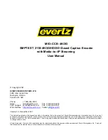 evertz MIO-CCE-4K/3G User Manual preview