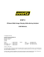 Preview for 1 page of evertz MViP-II User Manual