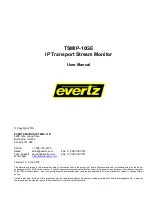 evertz TSMIP-10GE User Manual preview