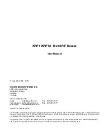 Preview for 1 page of evertz XRF1 User Manual