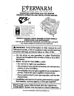 Preview for 1 page of Everwarm EWP18R Owner'S Manual And Installation Instructions