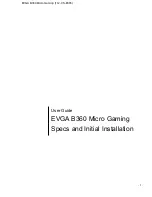 Предварительный просмотр 1 страницы EVGA B360 Micro Gaming User Manual