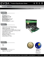 EVGA GeForce 9800 GT HDMI Product Specifications предпросмотр