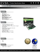 Preview for 1 page of EVGA GeForce GTS 250 HDMI Specification Sheet