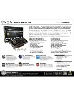 EVGA GeForce GTX 460 FTW 1024MB Specifications preview