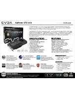 Предварительный просмотр 1 страницы EVGA GeForce GTX 470 Specifications