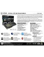 EVGA GeForce GTX 480 SuperClocked w/ High Flow Bracket and Backplate Specification предпросмотр