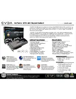 EVGA GeForce GTX 480 SuperClocked Specifications предпросмотр