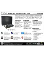 Preview for 1 page of EVGA GeForce GTX 590 Classified Hydro Copper Specification