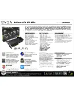 EVGA GeForce GTX 680 4GB w/Backplate Specification предпросмотр