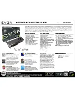 EVGA GeForce GTX 680 FTW LE 4GB w/Backplate Specification preview