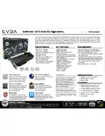 EVGA GeForce GTX 680 SC Signature w/Backplate Specification preview