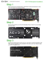 Preview for 1 page of EVGA GTX 770 Backplate Installation