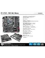 Предварительный просмотр 2 страницы EVGA P67 SLI Micro Specifications