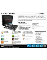 Предварительный просмотр 1 страницы EVGA P67 SLI Specifications