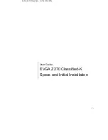 Предварительный просмотр 1 страницы EVGA Z270 Classified-K User Manual