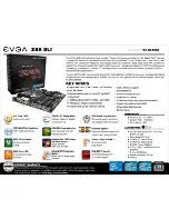 Предварительный просмотр 1 страницы EVGA Z68 SLI Specifications