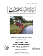 Evh HARDEE DB4048 Operator And  Maintenance Manual preview