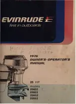 Предварительный просмотр 1 страницы Evinrude 25 HP Owner'S/Operator'S Manual