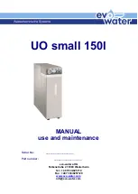 Evo-water UO small 150l Manual Use And Maintenance preview