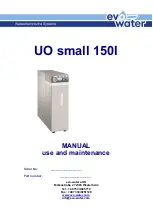 Preview for 1 page of Evo-water UO small 150l Manual Use And Maintenance