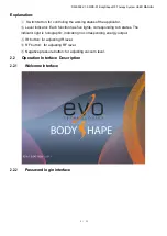 Preview for 9 page of Evo BodyShape User Manual