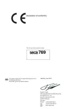 Preview for 12 page of Evocare seca 769 Manual