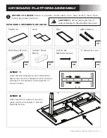 evodesk KEYBOARD PLATFORM Assembly Instructions предпросмотр