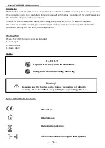 Предварительный просмотр 3 страницы Evolights Laser PRO RGB 3W Animation User Manual