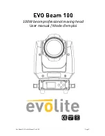 Предварительный просмотр 1 страницы Evolite EVO Beam 100 User Manual