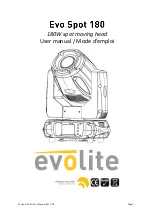 Evolite Evo Spot 180 User Manual предпросмотр