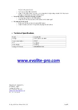 Preview for 24 page of Evolite Evo Spot 180 User Manual