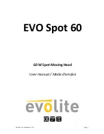 Предварительный просмотр 1 страницы Evolite EVO Spot 60 User Manual