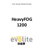 Предварительный просмотр 1 страницы Evolite HeavyFOG 1200 User Manual