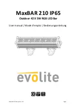 Preview for 1 page of Evolite MaxBAR 210 IP65 User Manual