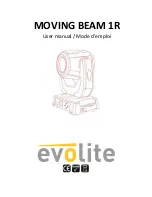 Evolite MOVING BEAM 1R User Manual предпросмотр