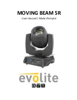 Evolite MOVING BEAM 5R User Manual предпросмотр