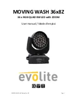 Предварительный просмотр 1 страницы Evolite MOVING WASH 36x8Z User Manual