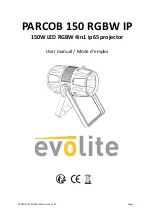 Предварительный просмотр 1 страницы Evolite PARCOB 150 RGBW IP User Manual