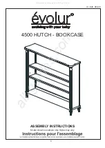 Evolur 4500 HUTCH BOOKCASE Assembly Instructions Manual предпросмотр