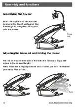 Preview for 4 page of Evolur Baby Rocker Owner'S Manual