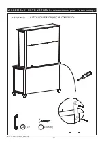 Предварительный просмотр 12 страницы Evolur MADISON HUTCH BOOKCASE Assembly Instructions Manual